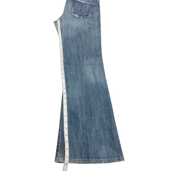 AG Adriano Goldschmied The Club Flare Leg Jeans Low Rise Blue Denim Womens 32R - Picture 8 of 8